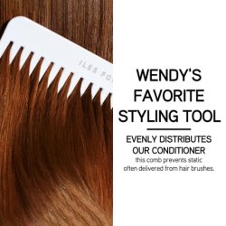 Iles Formula Conditioner Distribution Comb Gentle Wide Tooth Hair Styling Tool - White