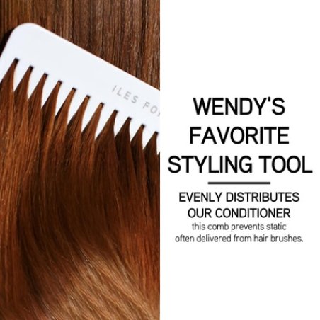 Iles Formula Conditioner Distribution Comb Gentle Wide Tooth Hair Styling Tool - White