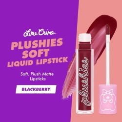 Lime Crime Plushies Soft Matte Lipstick Blackberry Sheer Blackberry Candy Scent Plush Long Lasting High Comfort for