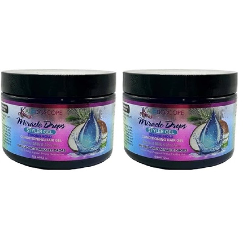 Kaleidoscope Miracle Drops Styling Gel Strong Hold Conditioning Hair Gel 12oz