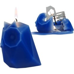 PyroPet Ugla Electric Blue Animal Candle Owl with Skeleton