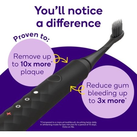 Burst Oral Care Electric Toothbrush with Charcoal Toothbrush Head - White