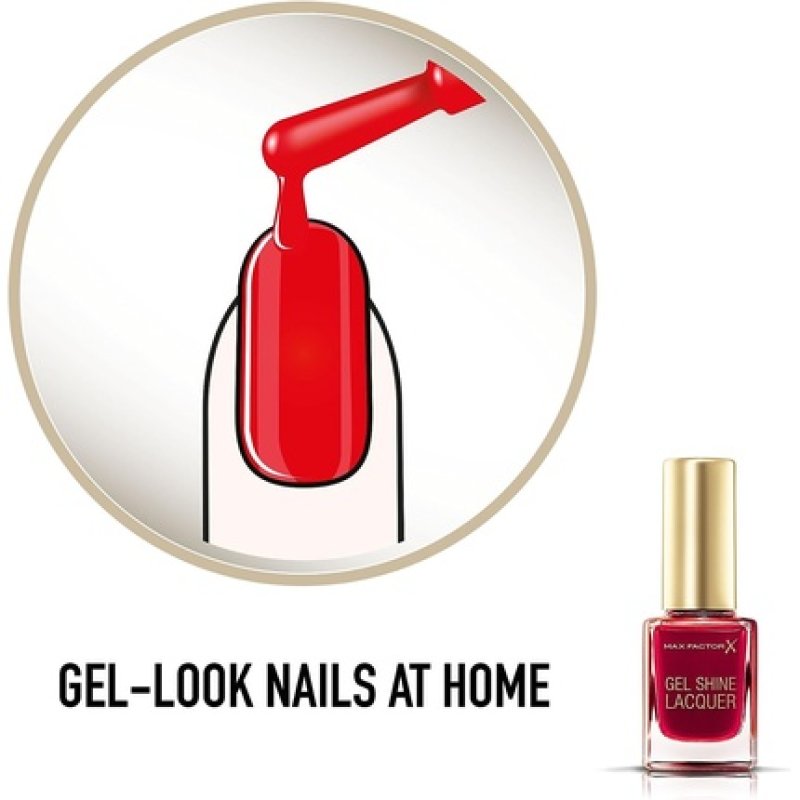Max Factor Gel Shine Nail Polish Radiant Ruby 50 11ml