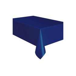 Unique Party Navy Blue Plastic Tablecloth 9ft x 4.5ft