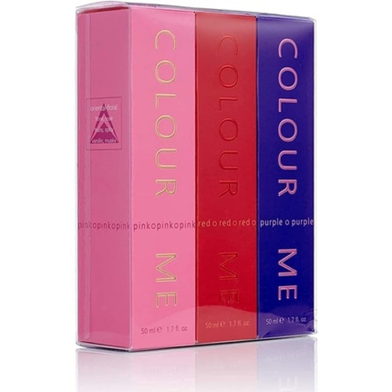 Colour Me Pink Purple Red Triple Pack Fragrance for Women 3 x 50ml Eau De