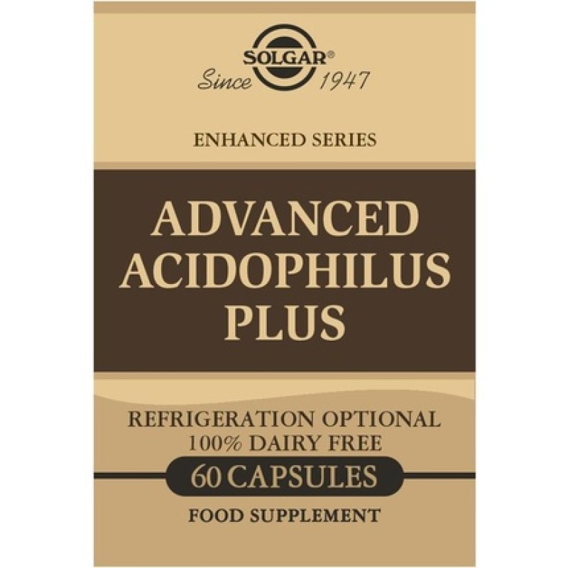 Solgar Advanced Acidophilus Plus Vegetable Capsules Supports Digestion Maintain Healthy Bacteria Levels Vegan and