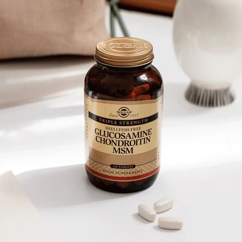 Solgar Glucosamine Chondroitin MSM agent chondoprotecteur 120 pièce(s) Usage interne Comprimé
