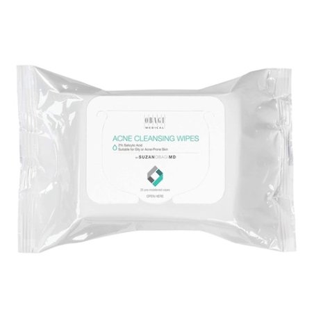SUZANOBAGIMD On the Go Cleansing Wipes for Oily or Acne Prone Skin 25 Count