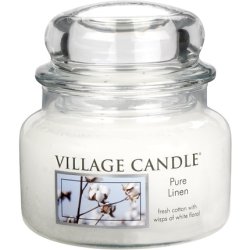 Village Candle Pure Linen 11 oz Glass Jar Scented Candle