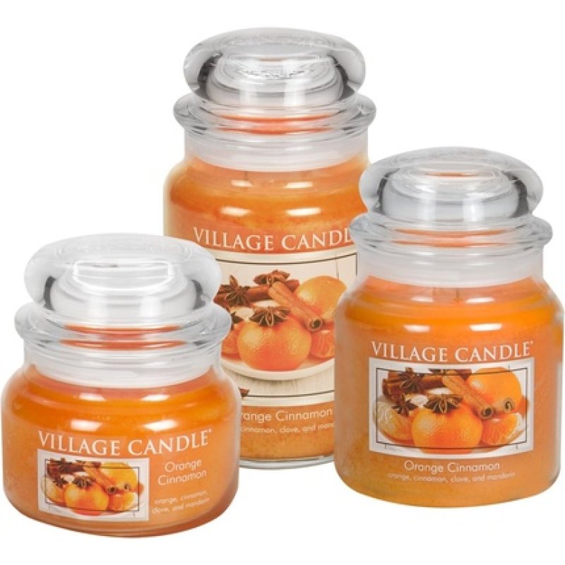 Village Candle Small Fragranced Candle Jar Orange Cinnamon 11oz 701g