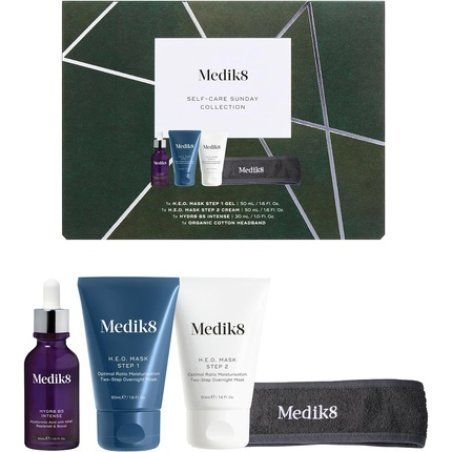Medik8 Self-Care Sunday Collection Hydr8 B5 Intense Hyaluronic Acid & H.E.O. Face Mask Deep Hydration Skincare Gift Set