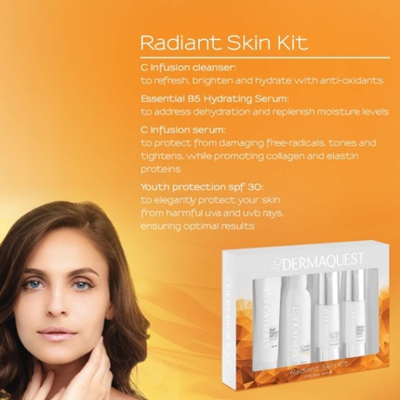 Dermaquest Radiant Skin Protective Anti-Aging Facial Kit with Antioxidants