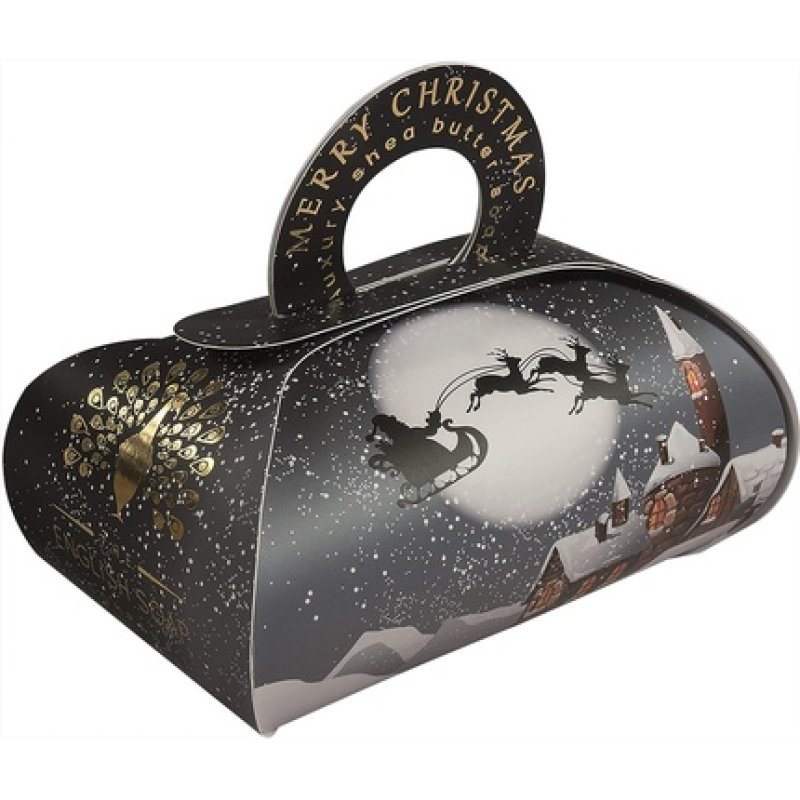 Festive Soap Winter Village Luxury Guest Soap 260g - Cinnamon and Mulled Wine Fragrance