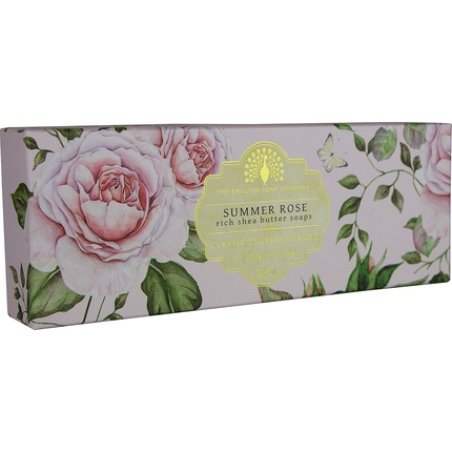 The English Soap Company Gift Boxed Hand Soaps Summer Rose 100g - Pack of 3