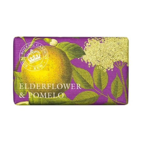 The English Soap Company Royal Botanical Gardens Kew Wrapped Soap Bar Luxury Elderflower Shea Butter Soap Bar 240g