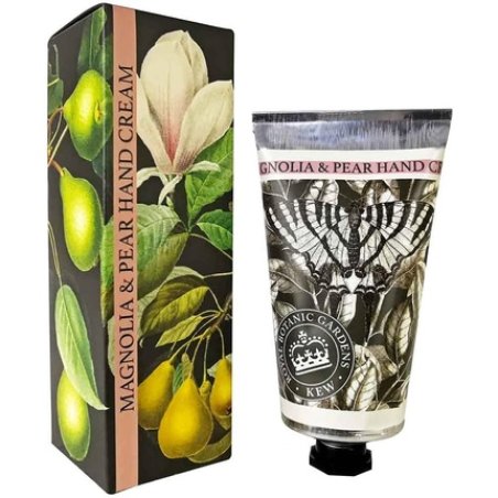 The English Soap Company Royal Botanical Gardens Kew Hand Cream Pear Moisturising Hand Cream for Men and Women Magnolia