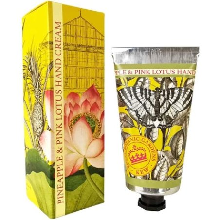 The English Soap Company Royal Botanical Gardens Kew Hand Cream Pineapple and Pink Lotus Scent 75ml
