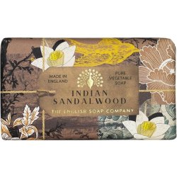 The English Soap Company Anniversary Wrapped Soap Bar Sandalwood Shea Butter Moisturising Soap for Face and Body Indian