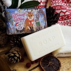 The English Soap Company Festive Soap Bar 190g Winter Animals Mulled Wine