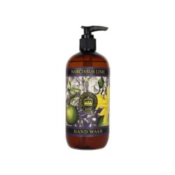 The English Soap Company Kew Gardens Luxury Hand and Body Wash with Aloe Vera and Vitamin E Narcissus Lime Scent 500ml