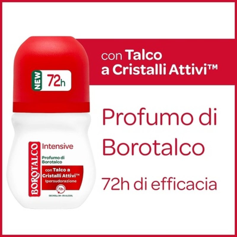 Borotalco Roberts Intensive Talcum Scent Deodorant Roll-on 50ml 72h