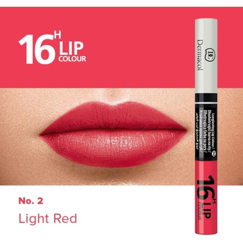Dermacol - Lip Colour 16 Hours Long 2V1 Color Lip Gloss, And 4.8 G Odstín 2