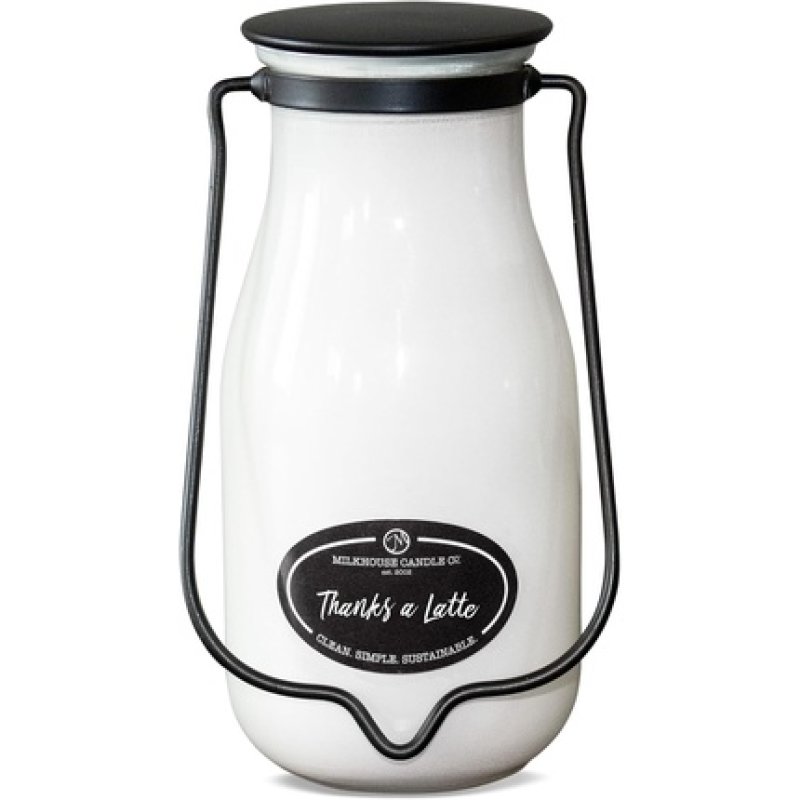 Milkhouse Candles 14 Ounce Milk Bottle Candle - Thanks A Latte