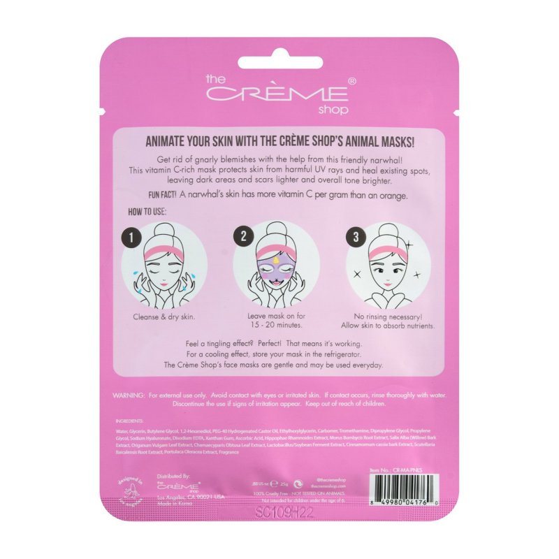 The Crème Shop Lighten Up, Skin! Narwhal Face Mask - Anti-Spot
