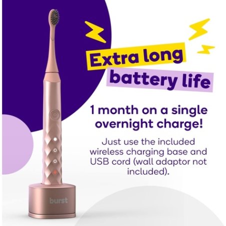 Burst Electric Toothbrush for Adults - Soft Bristle for Deep Clean