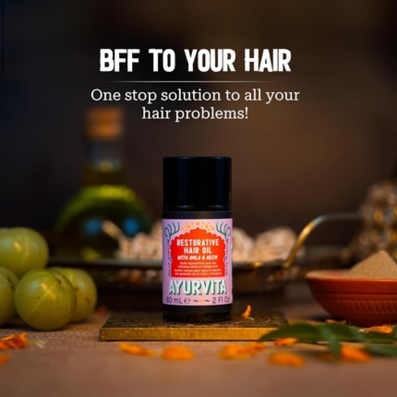 Ayurvita Amla & Neem Hair Oil - Restorative Hair Care for Dry Hair