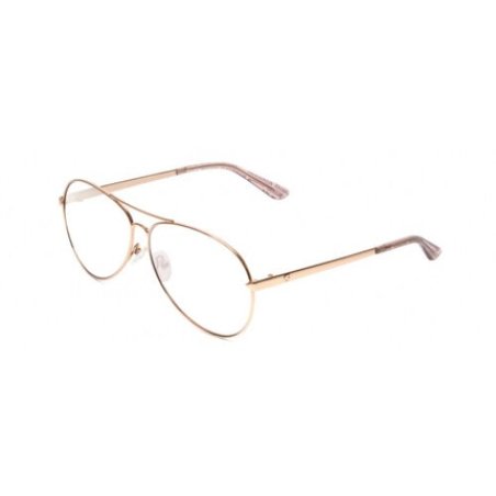 Guess GU7615 Designer Reading Glasses Glossy Rose Gold Pink Pilot 56mm