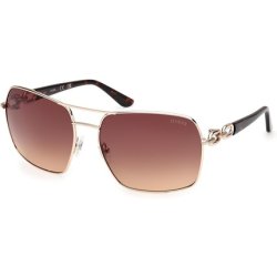Guess GU0015933F63 Navigator Sunglasses Ladies Full Rim Gold UV Protection