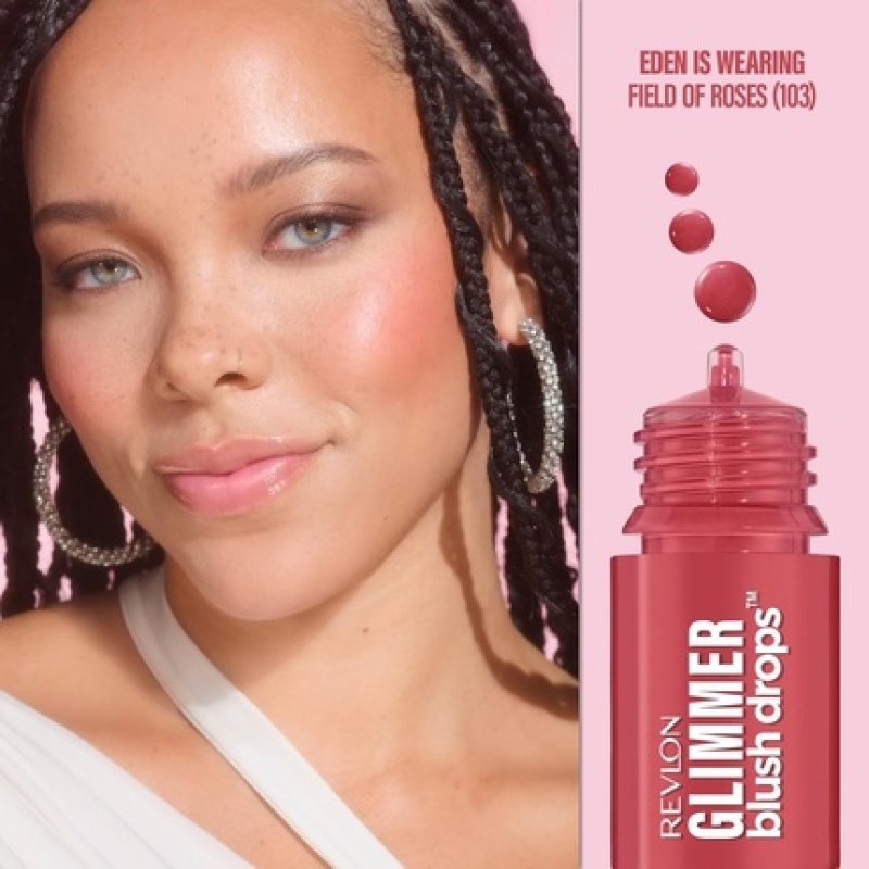 Revlon Glimmer Blush Drops Field of Roses