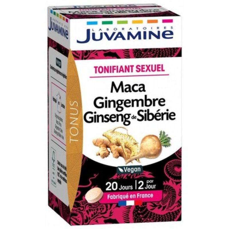 Juvamine Maca Ginger Ginseng Dietary Supplement 40 Tablets