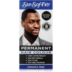 Sta Sof Fro Permanent Black Hair Dye for Men Cream Formula Natural Color