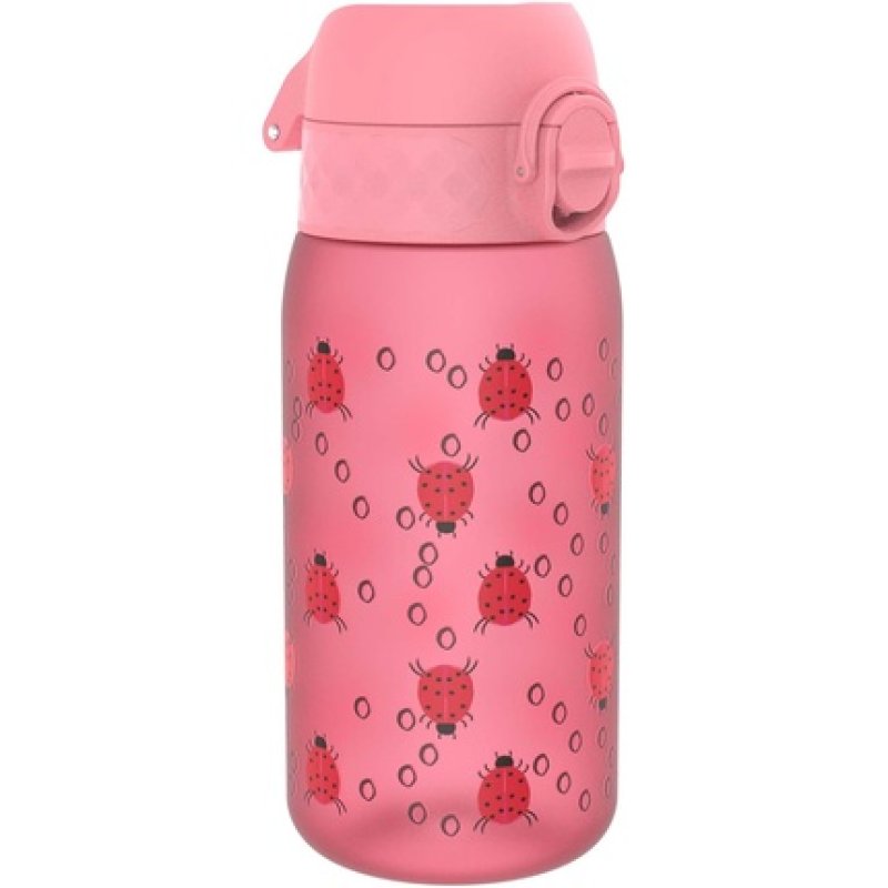 Ion8 Kids Water Bottle 350ml 12oz Leak Proof Easy Flip Open Secure Lock Dishwasher Safe BPA Free Carry Handle Pink Lady