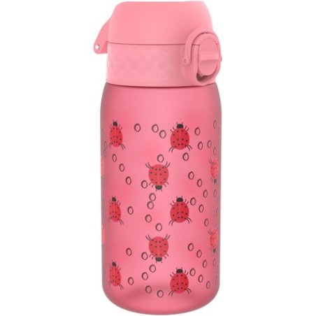 Ion8 Kids Water Bottle 350ml 12oz Leak Proof Easy Flip Open Secure Lock Dishwasher Safe BPA Free Carry Handle Pink Lady