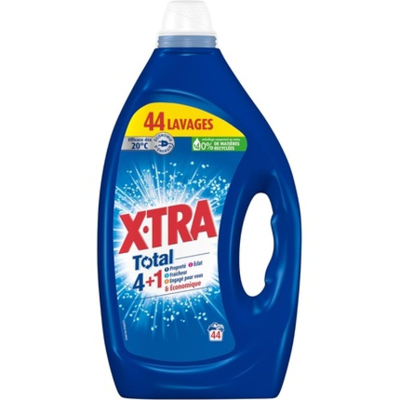 Xtra Total Liquid Laundry Detergent - 4 Plus 1 - Cleanliness, Shine, Freshness