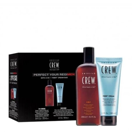 American Crew Regimen 3-In-1 250ml Fiber Cream 100ml - Men's Grooming