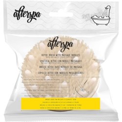 Afterspa Massage & Detox Brush with Natural Bristles HomeSpa Wellness Tool for Cleansing and Exfoliating Your Skin