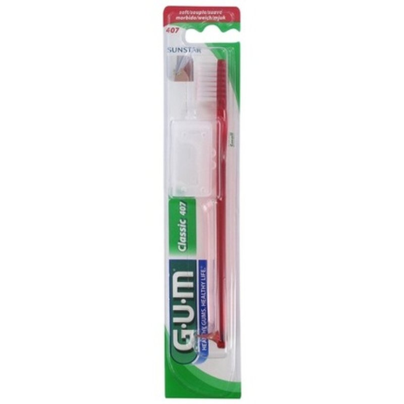 Gum Classic Toothbrush 407 Dome Cut Medium Bristles