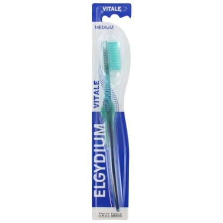 Elgydium Vitale Medium Toothbrush with Long Rounded Head