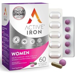 Active Iron Women with Active Multivitamin Iron Capsules & Multivitamins High Strength B Vitamins Non-Constipating