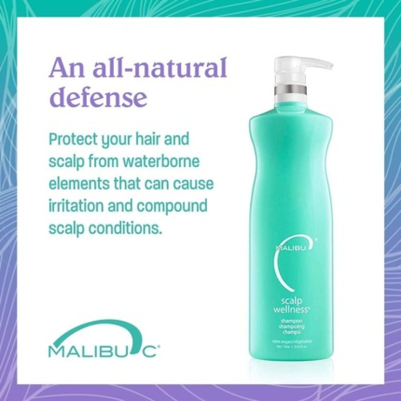 Malibu C Scalp Wellness Shampoo Soothing Moisturizing Dry Scalp with Spearmint Oil 33.8 Fl Oz