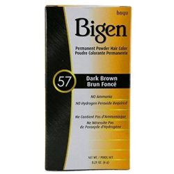 Bigen Permanent Powder Hair Color 57 Dark Brown 1 ea - Pack of 4