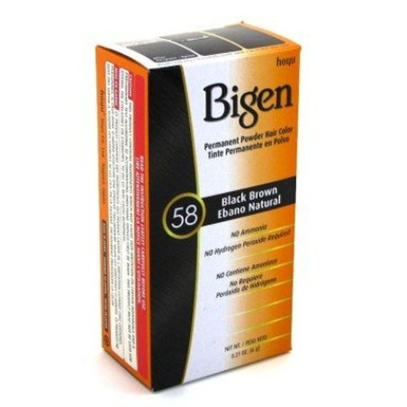 Bigen Powder Hair Color 58 Black Brown 0.21oz 2 Pack