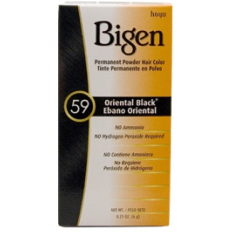 Bigen Permanent Powder Hair Color 59 Oriental Black 1 ea - Pack of 10
