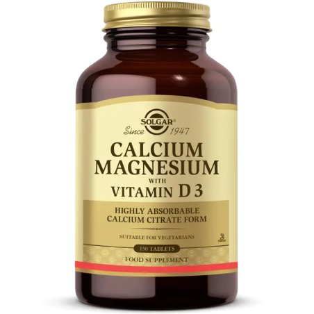 Solgar Calcium Magnesium with Vitamin D3 150 Tablets