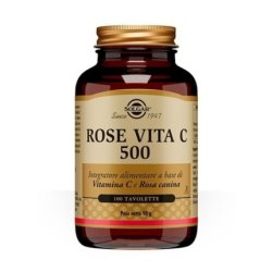Solgar Rose Vita C 500 Vitamin C Supplement with Rosehip 100 Tablets