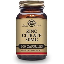 Solgar Zinc Citrate 30mg 100 Vegetable Capsules